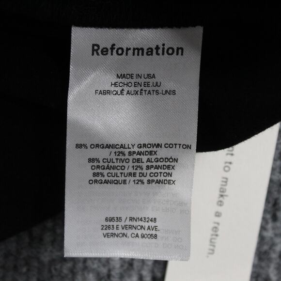 Reformation Dress Women Small Mayve Knit Mini Black Minimalist Quiet Luxury Chic - Picture 12 of 14